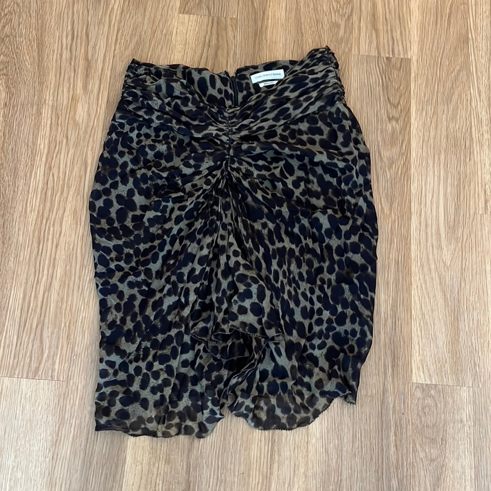 Cheetah print midi skirt